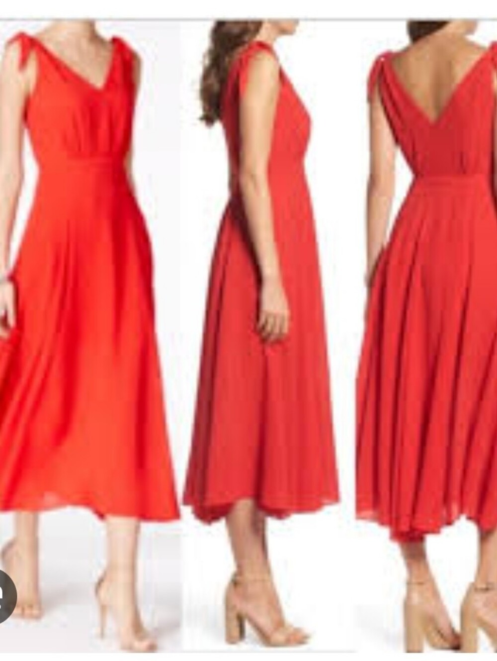 Betsey Johnson Bright Coral Midi Dress-Skirt